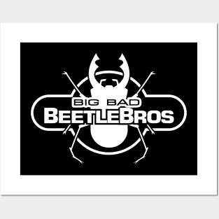 Beetle Bros Logo White Posters and Art